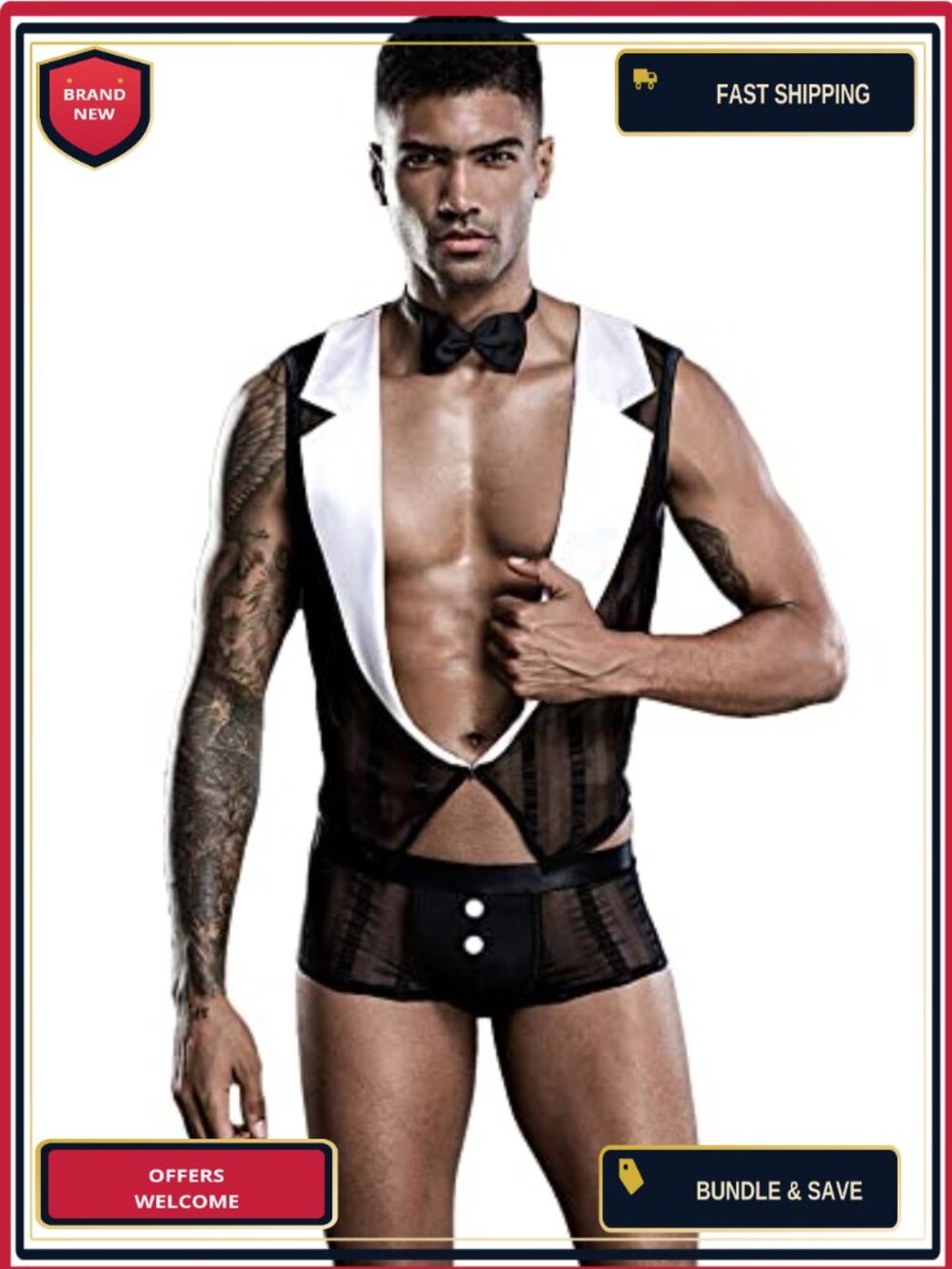 Men's Butler Waiter Halloween Cosplay Costume Set
